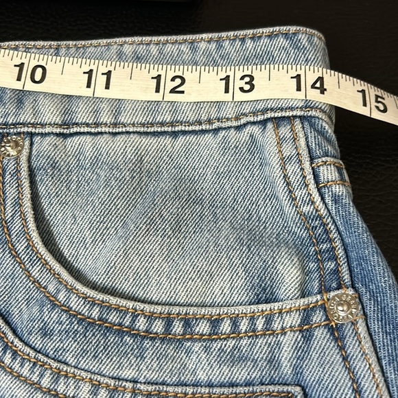 VERONICA BEARD  Raundi Double Seam Mini Jean Skirt Nova Blue Sz 6 NEW - Picture 8 of 9